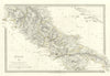 ITALY SOUTH.Naples Stato Pontifico Toscana.Original  hand colour.SDUK 1844 map