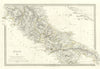 ITALY SOUTH.Naples Stato Pontifico Toscana.Original  hand colour.SDUK 1844 map