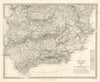 SPAIN SOUTH.Sevilla Granada Cordoba Jaen Murcia Valencia Toledo.SDUK 1844 map