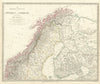 SCANDINAVIA.Northern Sweden and Norway. Finland & part of Russia.SDUK 1844 map