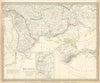 UKRAINE MOLDOVA. Podolia Bessarabia Kherson Taurida Crimea Kiev. SDUK 1844 map