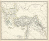OTTOMAN EMPIRE in Europe & Asia. Greece. British Ionian Islands. SDUK 1844 map