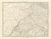RAJASTHAN. India. Delhi Jaipur Marwar Bikaner Mewar Bundelkhand. SDUK 1844 map