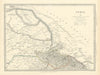INDIA PAKISTAN. Punjab Garhwal Lahore Sirhind Kashmir China. SDUK 1844 old map