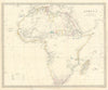 AFRICA map pre-dating much exploration. Mountains of Kong.Population.SDUK 1844