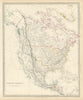 NORTH AMERICA.Texas Republic.Mexican California.Russian America.SDUK 1844 map
