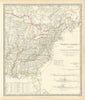 NORTH AMERICA EAST.Canada & USA.Canal Profiles.1830 Census table.SDUK 1844 map