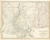 US GULF COAST.Louisiana Mississippi Alabama FL. Indian villages. SDUK 1844 map