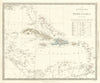 WEST INDIES. Antilles Caribbean Cuba Puerto Rico Jamaica Bahamas.SDUK 1844 map