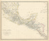 SOUTHERN MEXICO & CENTRAL AMERICA. Yucatan Belize Mosquito Coast.SDUK 1844 map