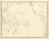 PACIFIC OCEAN. Australasia Polynesia Oceania Sandwich Islands. SDUK 1844 map