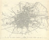 DUBLIN. Antique town city map plan. Key buildings profiles. SDUK 1844 old