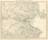 IRELAND. The environs of Dublin. SDUK 1844 old antique vintage map plan chart