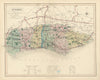 Sussex antique county map by J & C Walker. Railways & boroughs 1870 old