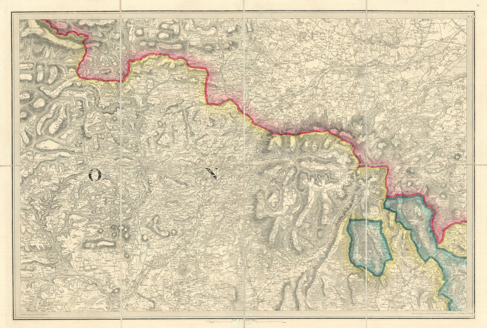 OS #21 Devon Redlands & Blackdown Hills. Somerset Taunton Chard Exmoor  1809 map
