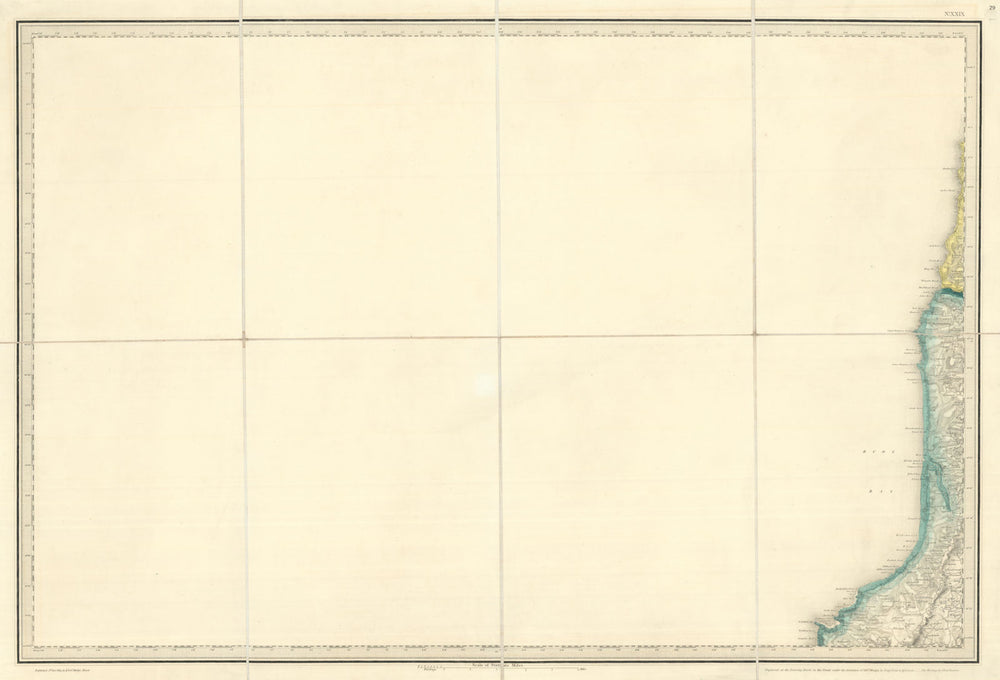 Ordnance Survey sheet 29 Bude Bay. St. Gennis Pounstock Culm Cornwall 1813 map