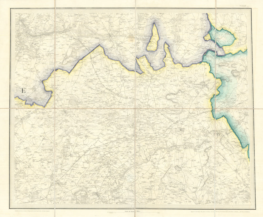 OS #34 Cotswolds, Upper Thames & Wessex Downs. Cirencester Wiltshire 1828 map