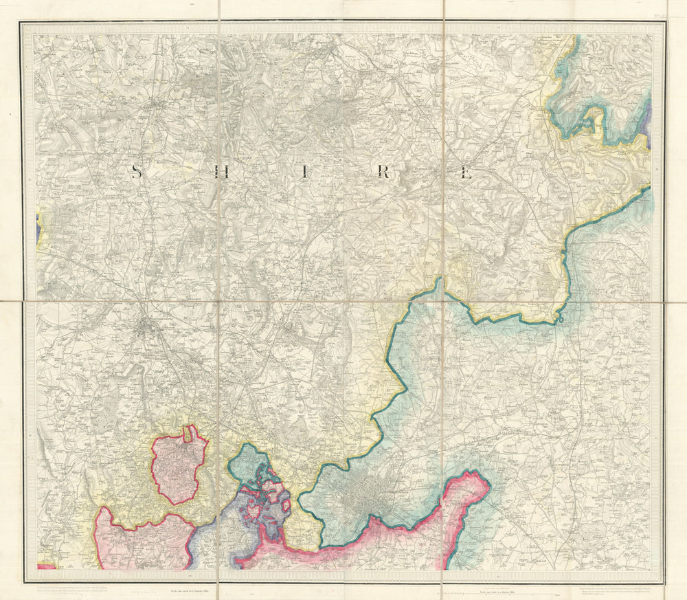 OS #62 Black Country, Birmingham & West Midlands. Cannock Chase Arden 1834 map