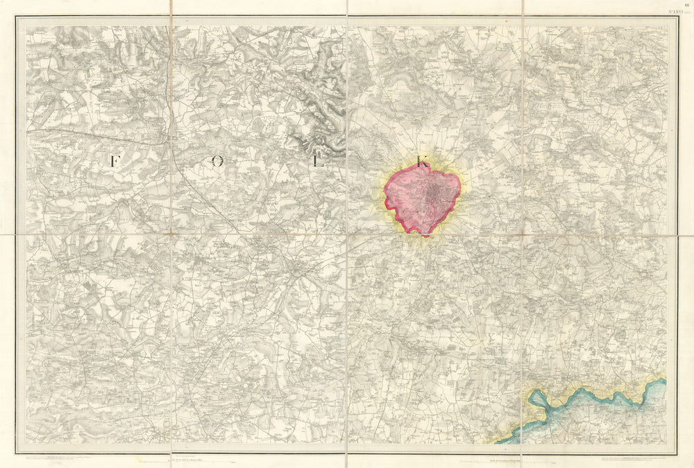 OS #66 Mid Norfolk & The Broads. Norwich Wyndham Beccles East Dereham 1838 map