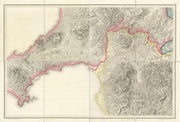 OS #75 Llyn, Tremadoc Bay & North Snowdonia. Betws-y-Coed Harlech 1840 old map