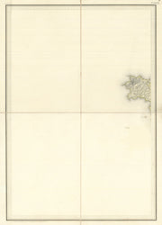Ordnance Survey sheet 77 Holyhead Island, Anglesey Coast 1839 old antique map