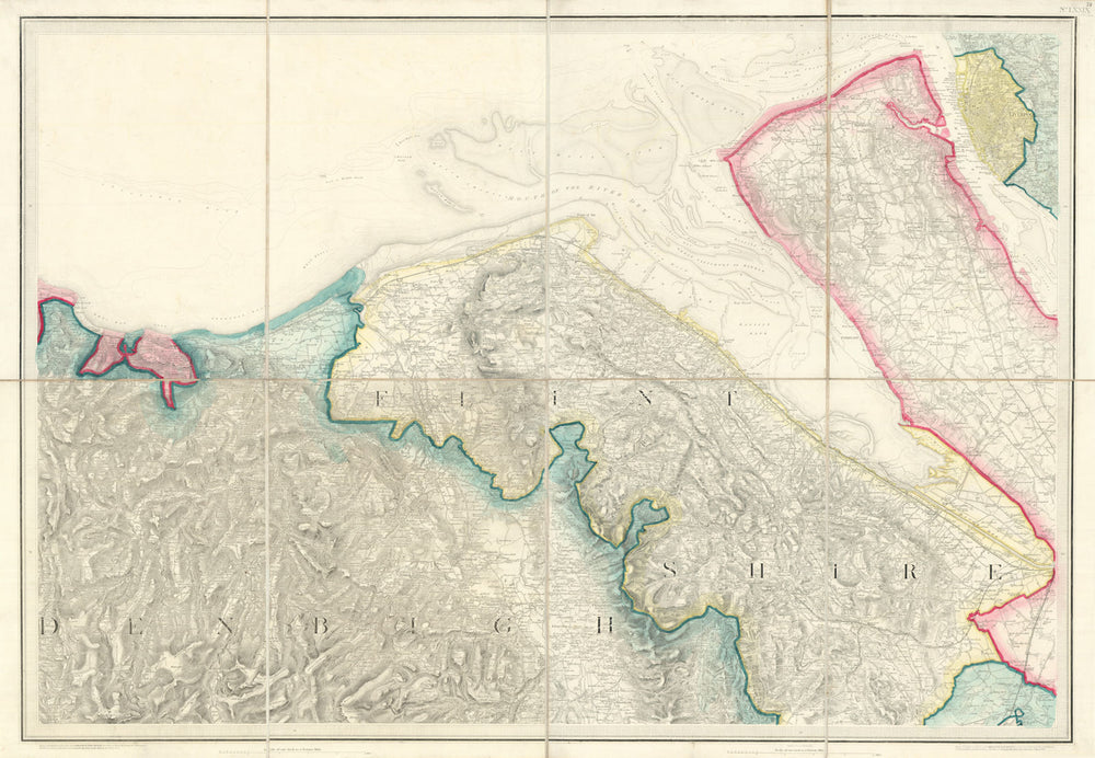 OS #79 Wirral, Deeside, North Wales Coast, Rhos & Clwydian Range. Rhyl 1840 map