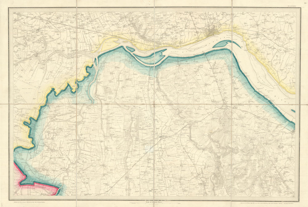 OS #86 Humber Estuary/Humberhead Levels, North Lincolnshire Wolds. Hull 1824 map