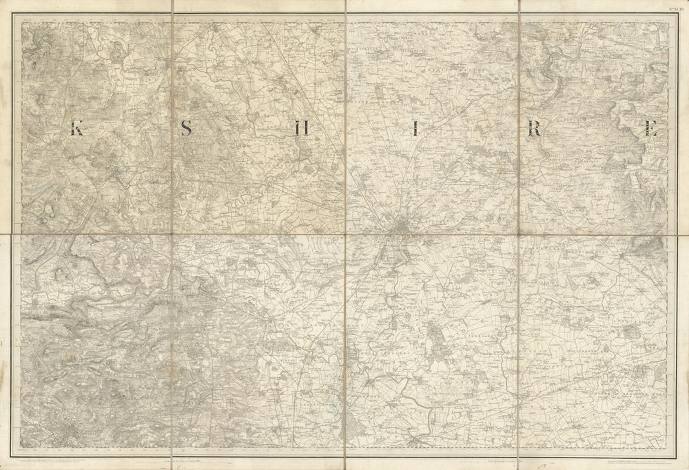 OS #93 Vale of York. Knaresborough Leeds Harrogate Wetherby Selby 1858 old map