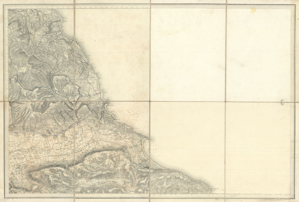 OS #95 Vale of Pickering, Yorkshire Wolds & Moors. Scarborough Filey 1856 map