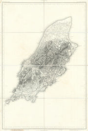 Ordnance Survey sheet 100 The Isle of Man 1874 old antique map plan chart