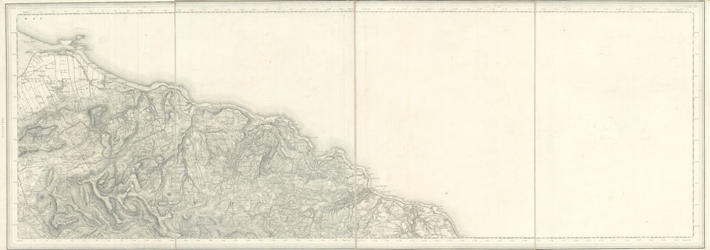OS #104 Redcar-Whitby Coast. North Yorkshire Moors & Cleveland Hills 1863 map