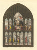 Window of New College Chapel. Ackermann's Oxford University 1814 old print