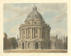 Radcliffe Library. Ackermann's Oxford University 1814 old antique print
