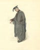 Bachelor of Laws. Ackermann's Oxford University 1814 old antique print picture