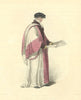 Doctor in Music. Ackermann's Oxford University 1814 old antique print picture