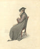 Commoner. Ackermann's Oxford University 1814 old antique vintage print picture