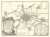 Plan du Siege de Leide (Leiden, 1573-1574) by Choffard after Bilhamer c1760 map