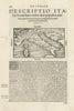 Descriptio Italiae... Italy sketch map. SEBASTIAN MÜNSTER 1572 old antique