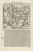 Leuckerbad / Thermae Leuch. View of Leukerbad, Switzerland. MÜNSTER 1572 print