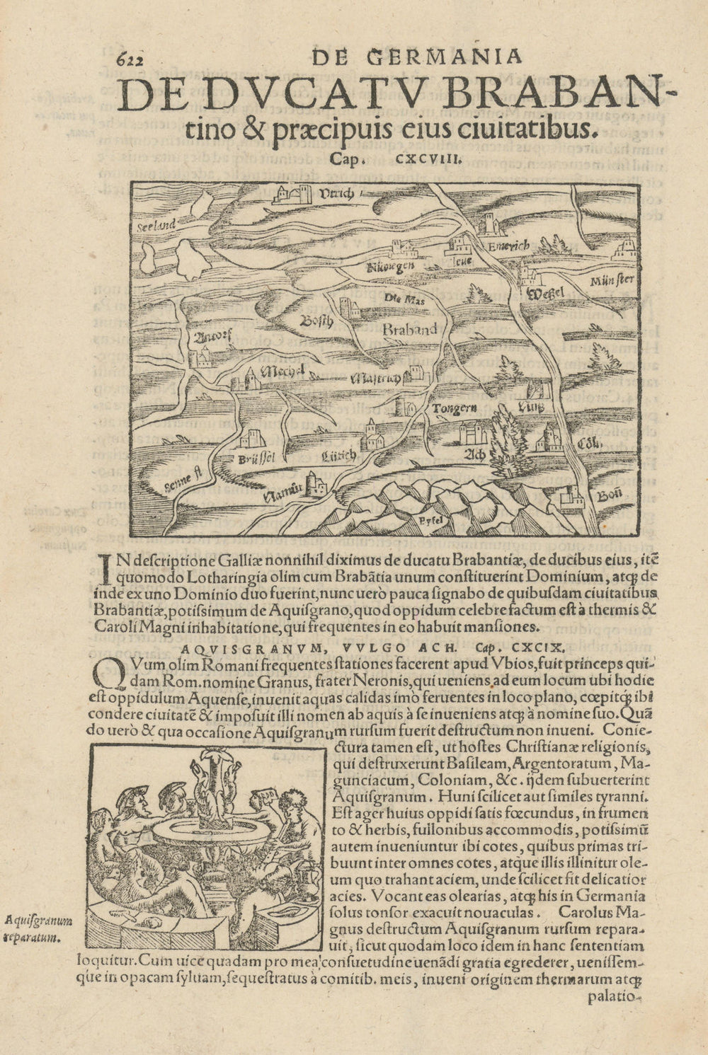 De Ducatu Brabantino… The Duchy of Brabant. Belgium Netherlands MÜNSTER 1572 map