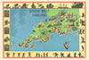 South-West England pictorial map. Devon Cornwall Somerset Dorset. ALNWICK 1937