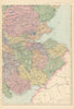 SCOTLAND (South East). Edinburgh Glasgow Perth Fife. GW BACON 1884 old map
