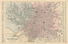 MANCHESTER. inc Salford Old Trafford Hulme. Town plan. GW BACON 1884 map