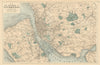 MERSEYSIDE. Liverpool Birkenhead Wirral St Helens. Antique map by GW BACON 1884