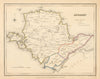 Antique county map of ANGLESEY by Creighton & Walker for Lewis c1840 old