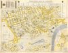 West End map of London, showing… parking places on bombed sites 60x77cm AA 1961