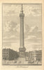 The Monument by William Henry Toms 1760 old antique vintage print picture