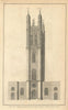 The Parish Church of St Michael Cornhill by Benjamin Cole 1760 old print
