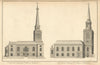The churches of St John Horsleydown & St. Mary's Rotherhithe by B. Cole 1760