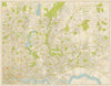 Geographers' Greater London Map  - North East Sheet 88x113cm 1949 old
